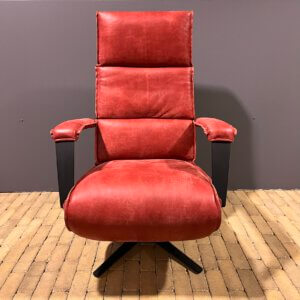 Barcelona relaxfauteuil leer Africa theater rood
