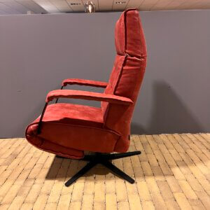 Barcelona relaxfauteuil leer Africa theater rood
