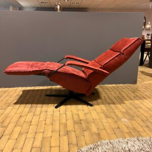 Barcelona relaxfauteuil leer Africa theater rood