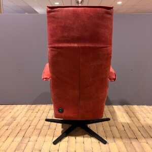 Barcelona relaxfauteuil leer Africa theater rood