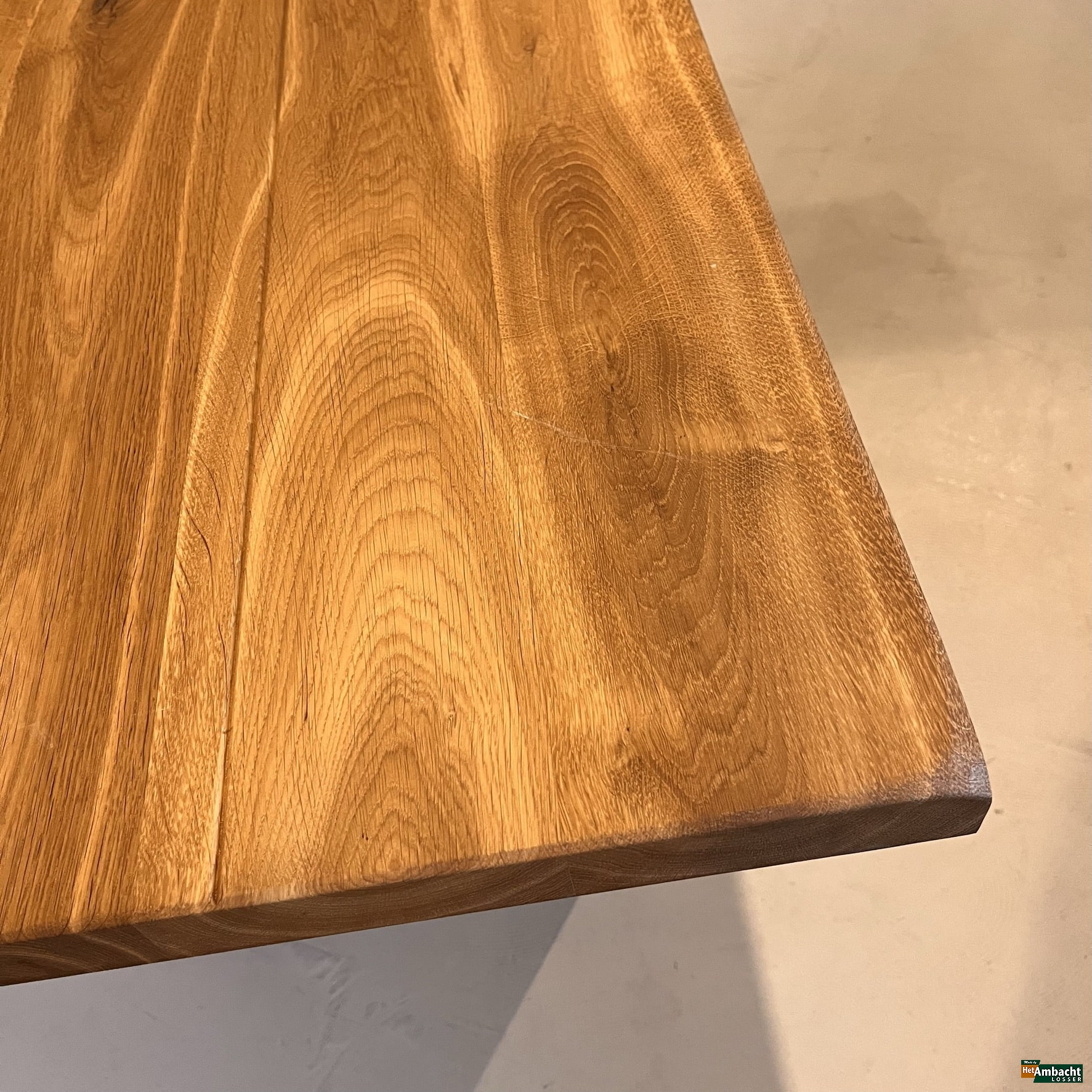 Dubbel eiken eettafel