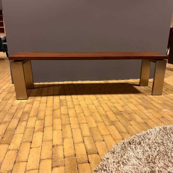Edelstahl 12x4 / Esszimmerbank Eiche