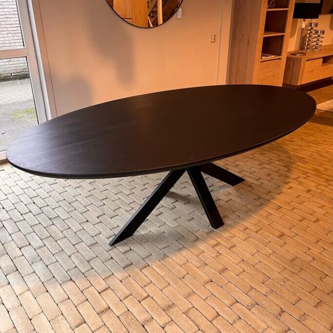 Elliptische Eiche Esstisch / Bein-Nr.966