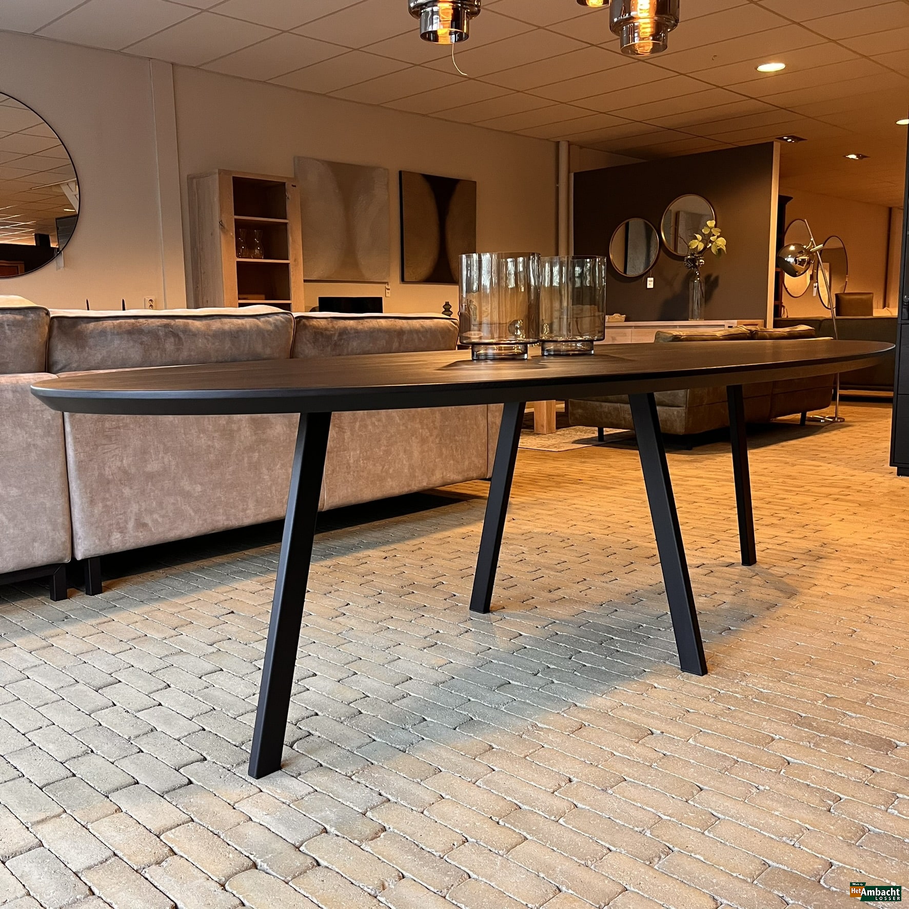 Ellips eiken eettafel Poot no.928