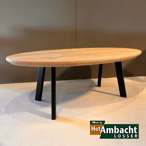 Ellips eiken salontafel – Poot no.945