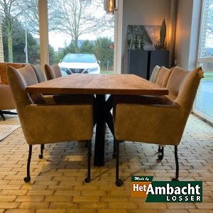 Walsstaal spinpoot / Ruig eettafel
