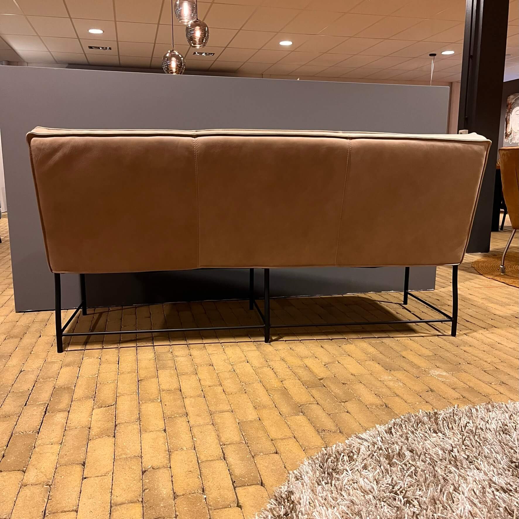 Lara bench 4-zits leer Africa S tabac