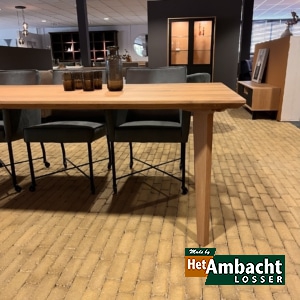 Kopenhagen eiken eettafel rechte poot