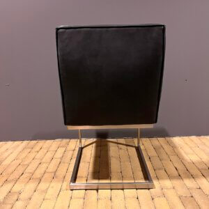 Lara RVS eetkamerstoel leer Africa S superblack