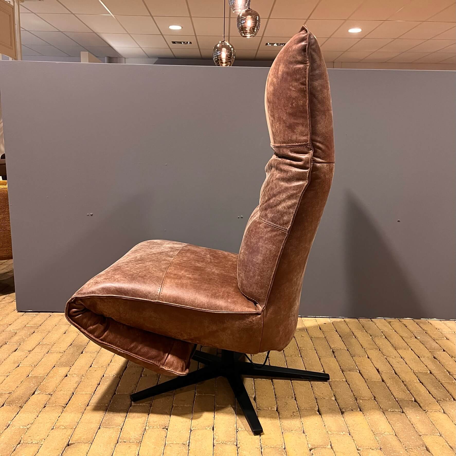 Macumba fauteuil leer Africa tabac