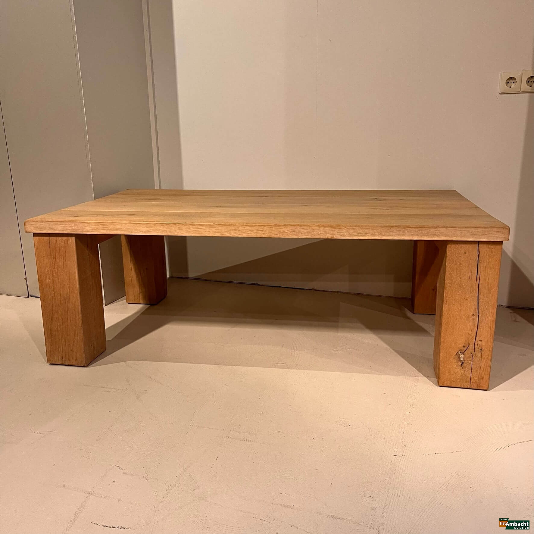 Massief salontafel eiken rustiek