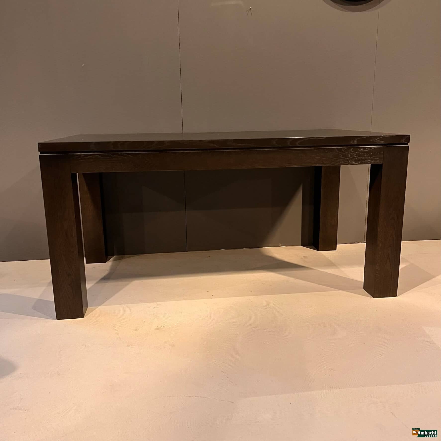 OPRUIMING Bordeaux eiken eettafel 160cm + 50cm verlengblad