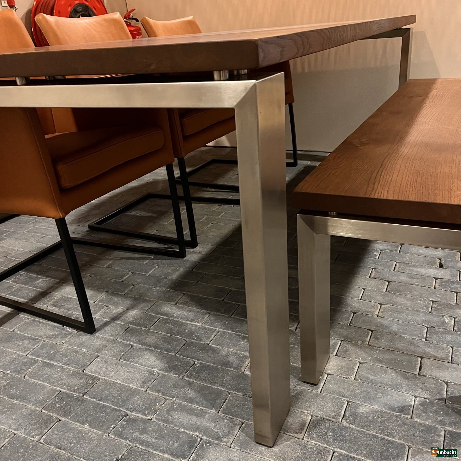 RVS 12×4 eettafel