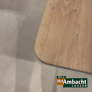 Rechthoekige eiken eettafel – Kruispoot