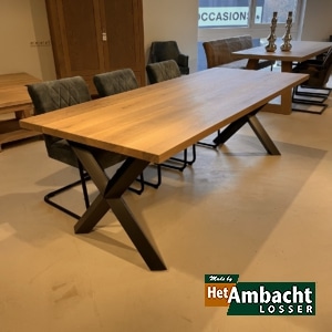 Rechthoekige eiken eettafel – Poot no. 960