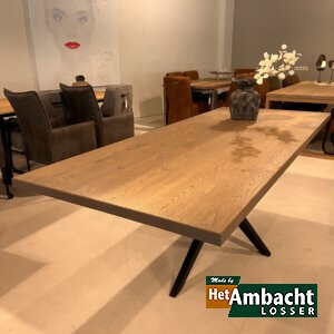 Rechthoekige eiken eettafel – Poot no.968
