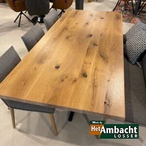 Rechthoekige rustiek eiken eettafel – Poot 969