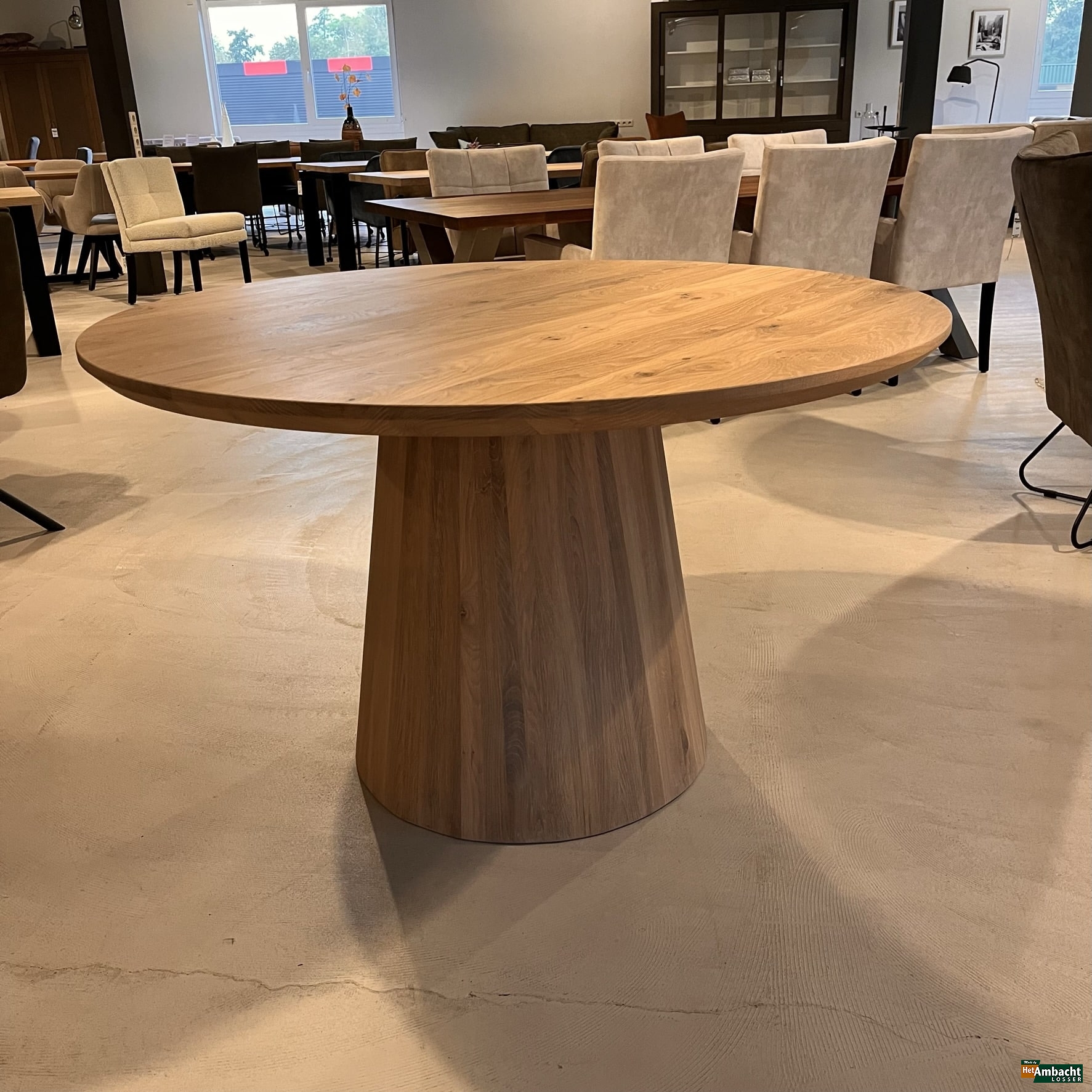 Rond 130 eiken eettafel-Poot 735-2