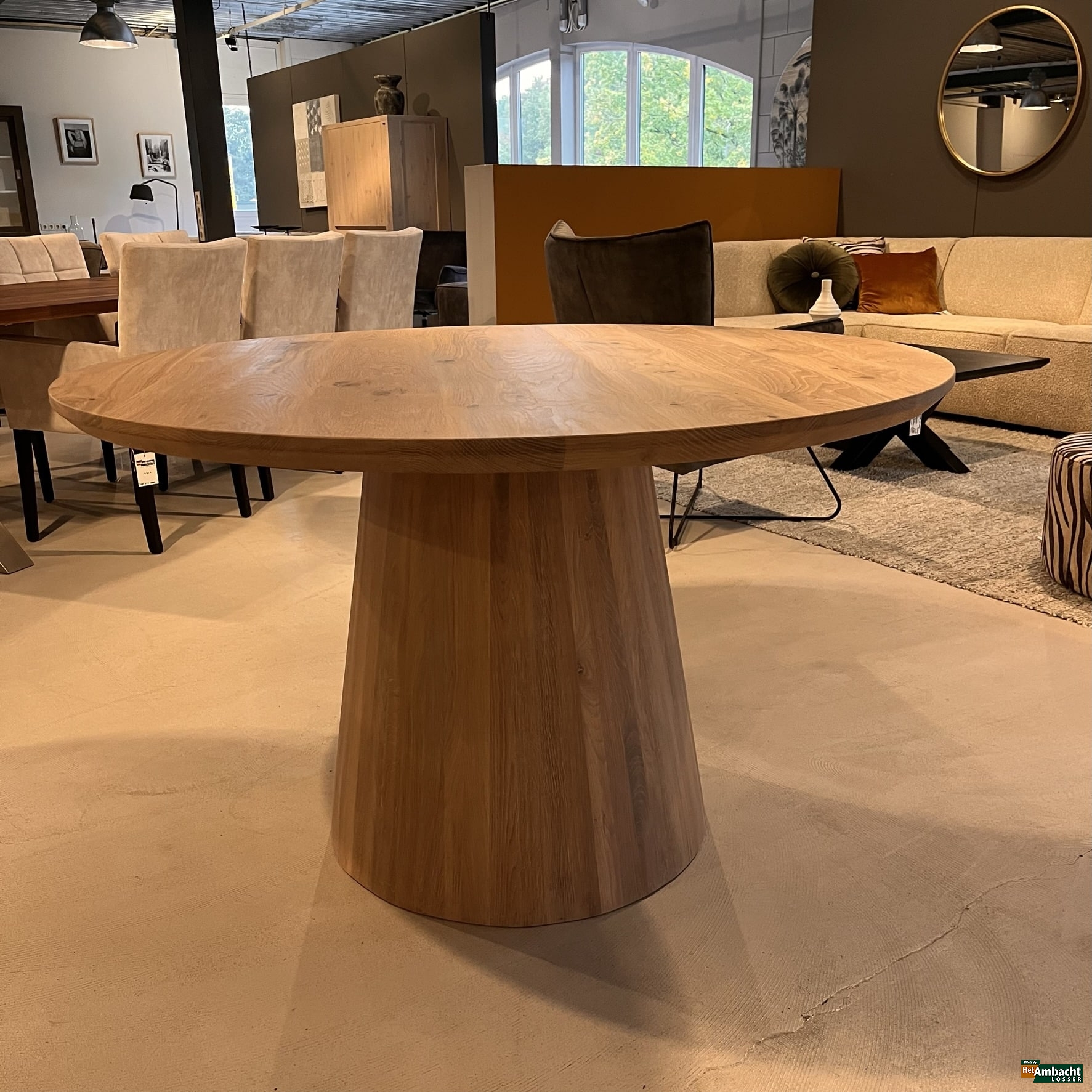 Rond 130 eiken eettafel-Poot 735-2