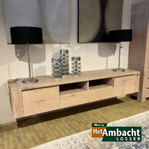 Stoer eiken hangend TV dressoir