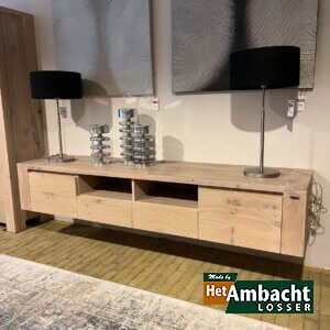 Stoer eiken hangend TV dressoir