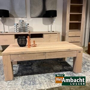 Stoer eiken salontafel
