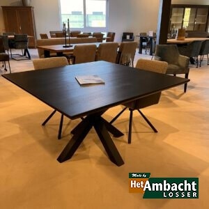 Vierkant eiken eettafel – Poot no.924